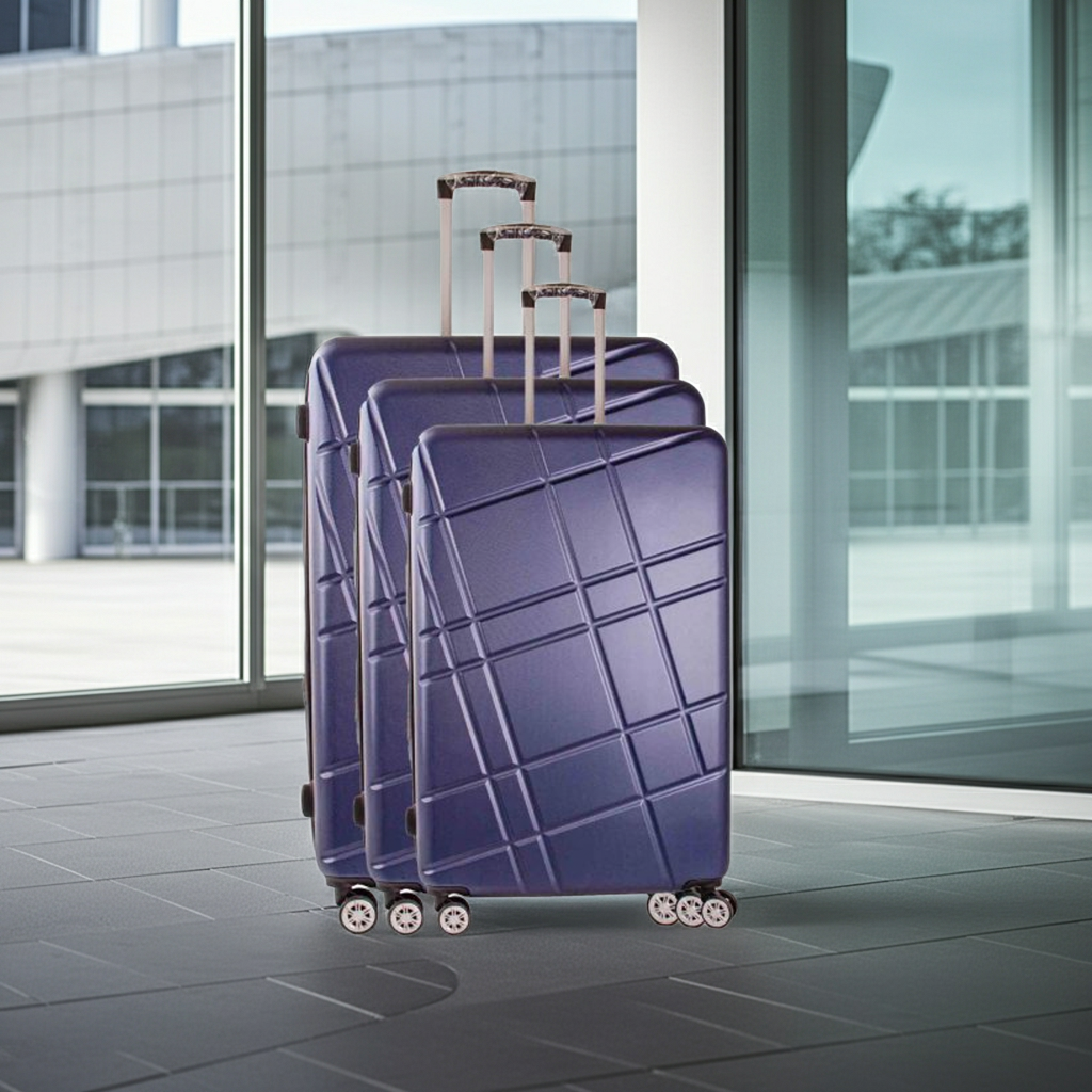 ABS suitcases three pieces in a set
