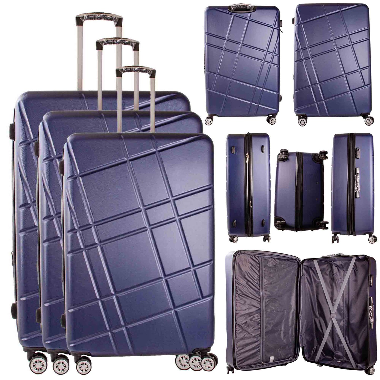 T-HC-08 DARK BLUE (SET OF 4) SUITCASE