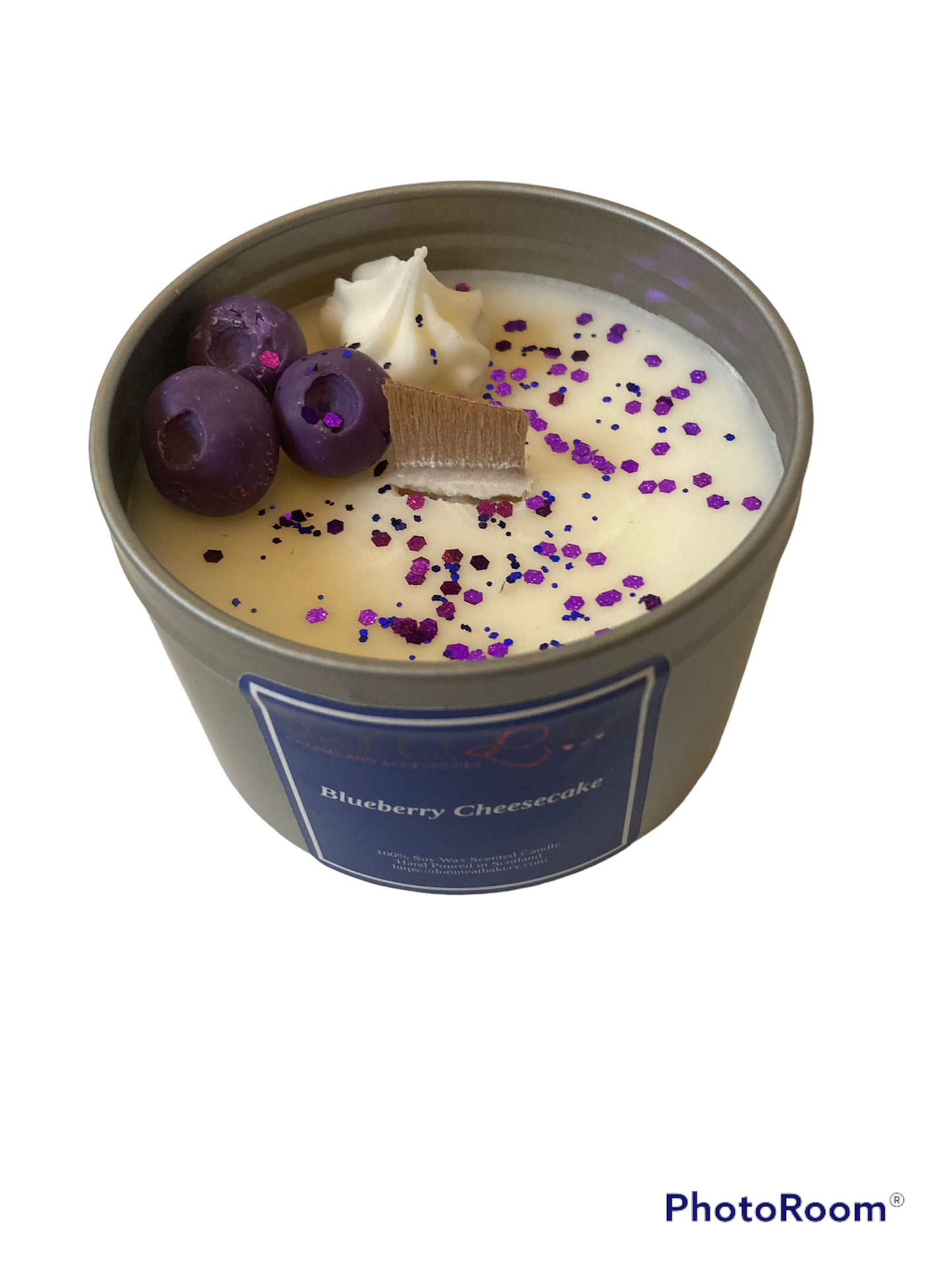 Blueberry Cheesecake Scented Wood Wick Candle