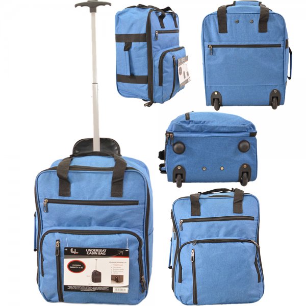 BLUE EASYJET UNDERSEAT CABIN SIZE 2-WHEELED BAG