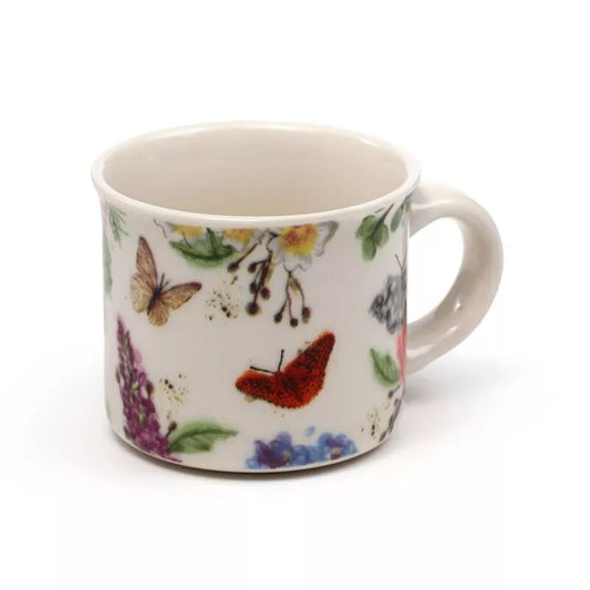 Butterfly Meadows Set of 2 Porcelain Espresso Cups
