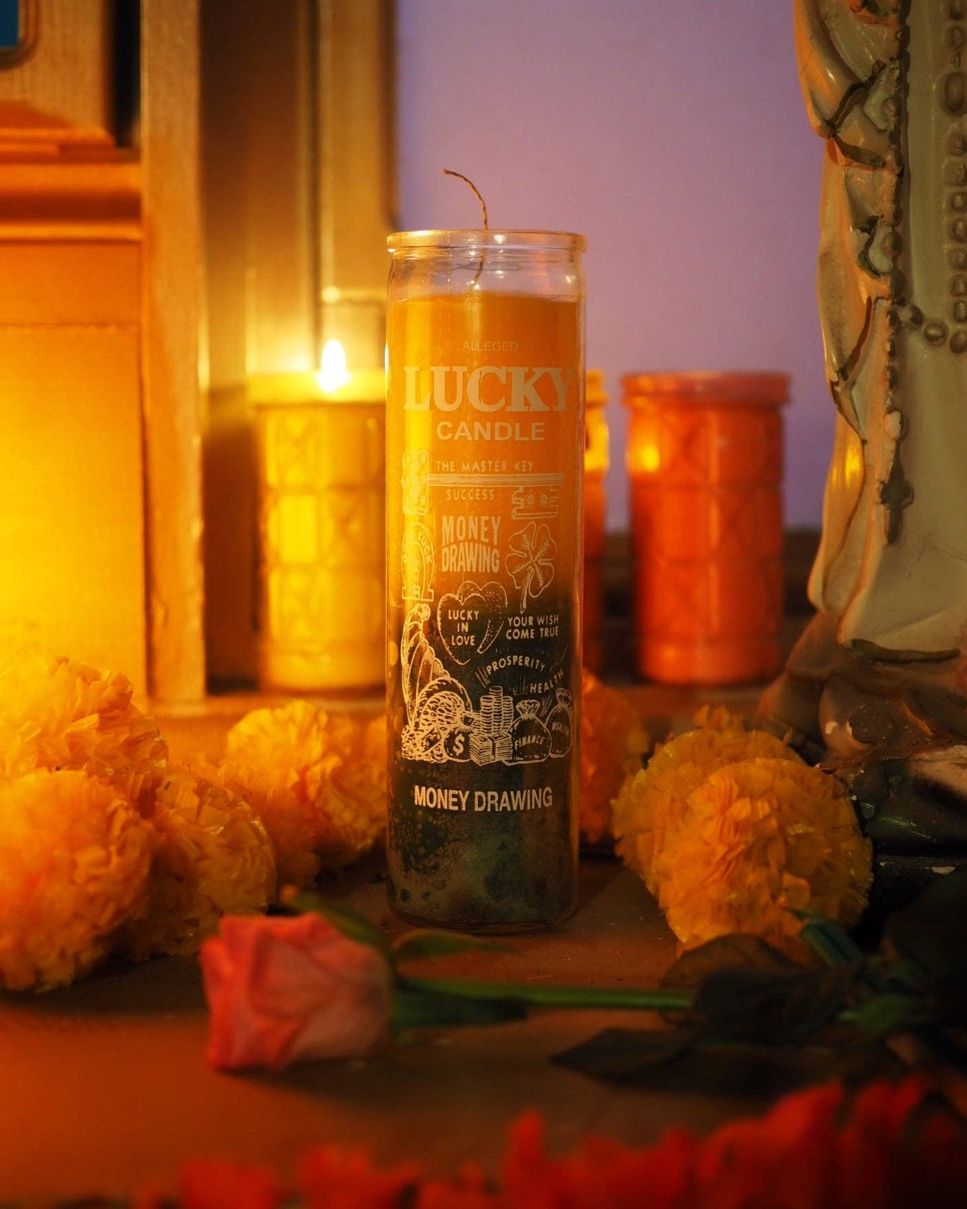 Money Drawing Ritual Prayer Candle