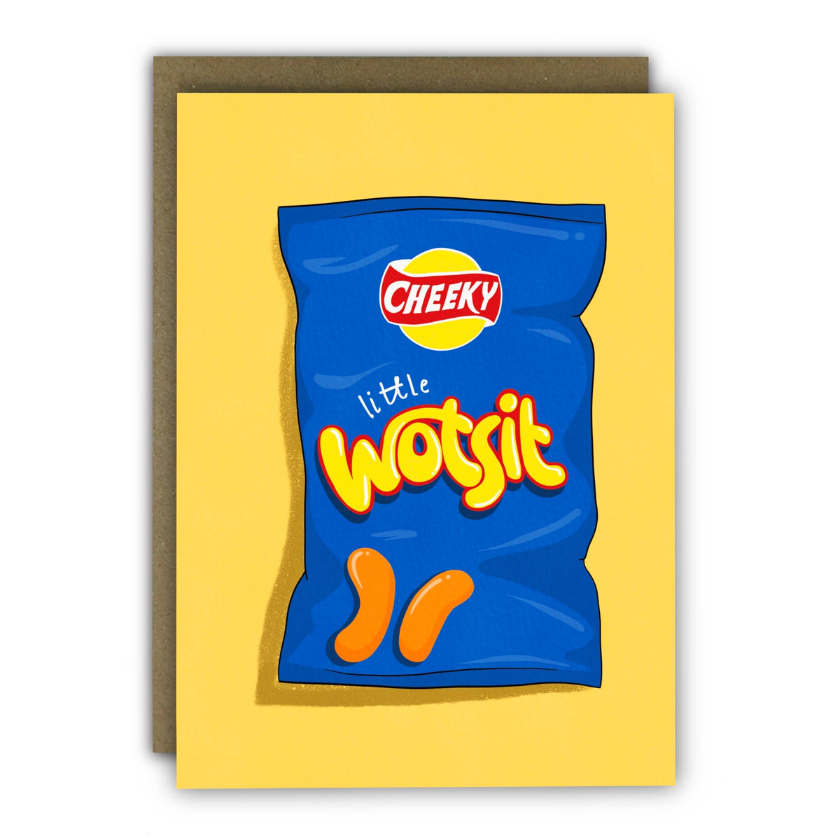 Funny Birthday Card “Cheeky Little Wotsit” Modern Design
