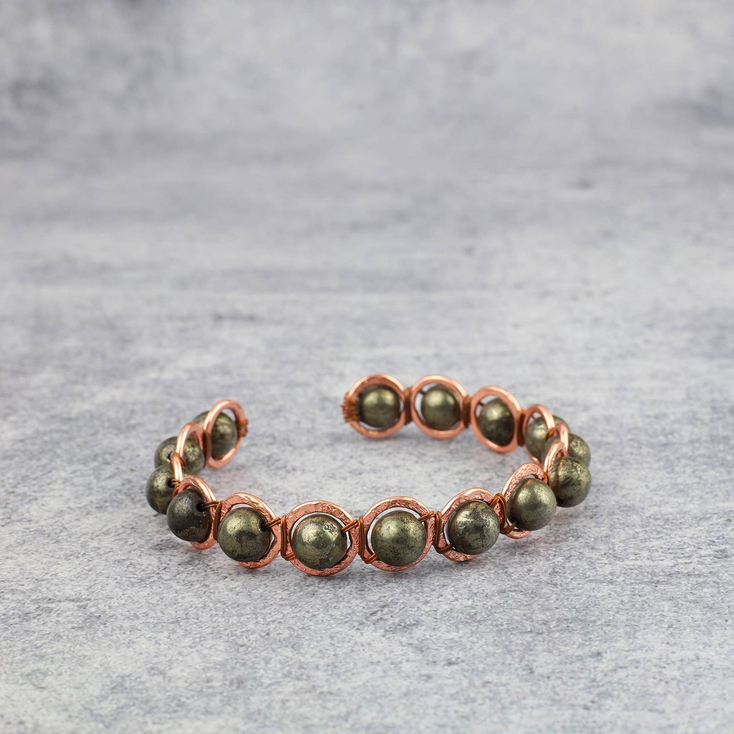 Copper & Pyrite Crystal Bracelet