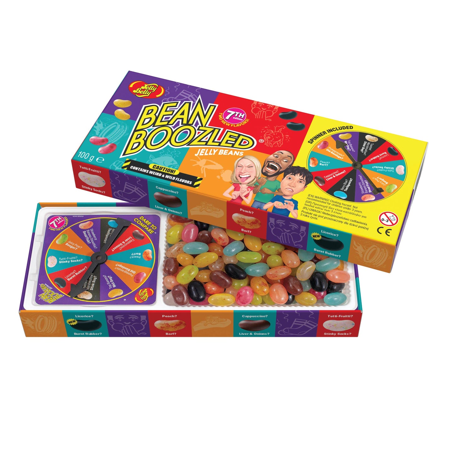 Jelly Belly BeanBoozled 100g Spinner Box Game 7th Edition