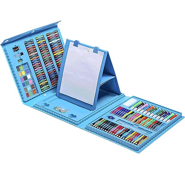 RLS 208pc Deluxe Quality Portable Pink Or Blue Colouring Art Set