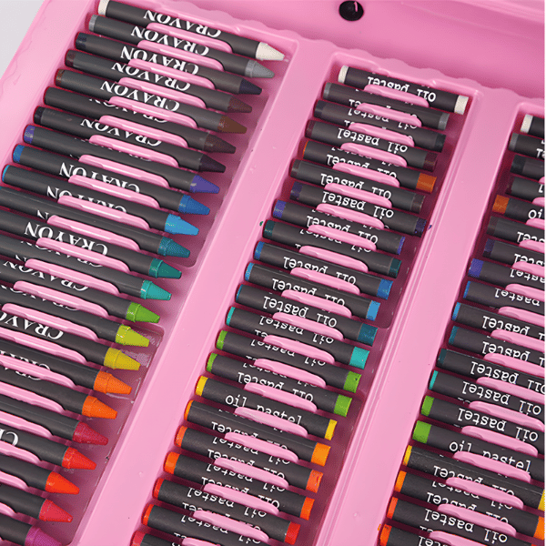 RLS 208pc Deluxe Quality Portable Pink Or Blue Colouring Art Set