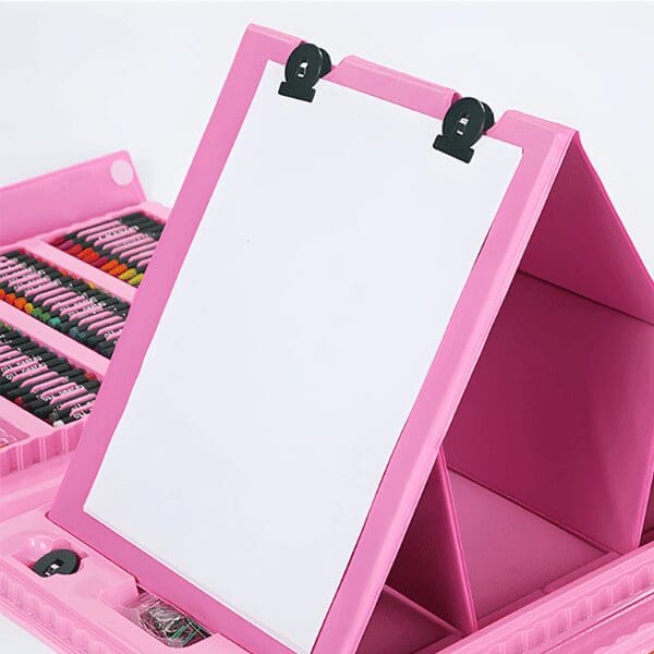 RLS 208pc Deluxe Quality Portable Pink Or Blue Colouring Art Set