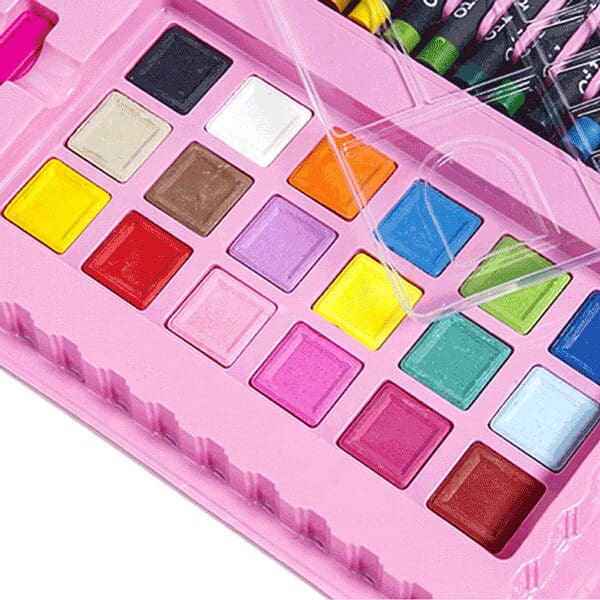 RLS 208pc Deluxe Quality Portable Pink Or Blue Colouring Art Set