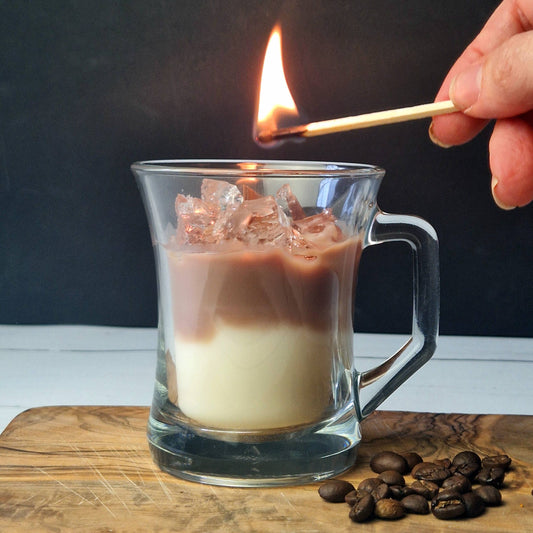 Iced latte coffee scented candle