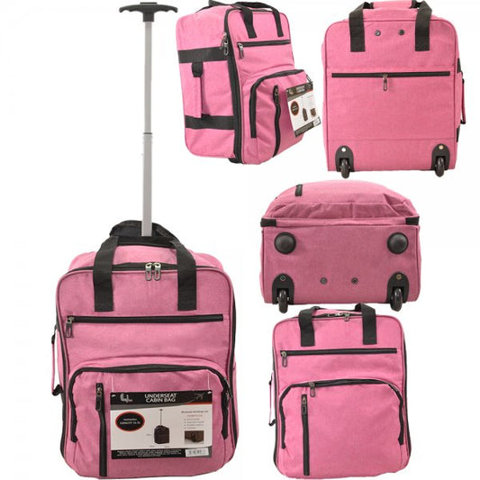 PINK EASYJET UNDERSEAT CABIN SIZE 2-WHEELED BAG