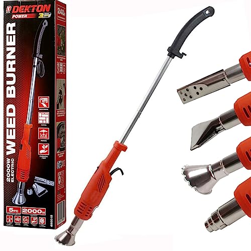 Dekton 2000W Electric Weed Burner Killer Wand Hot Air Blaster Torch 650°c No Gas