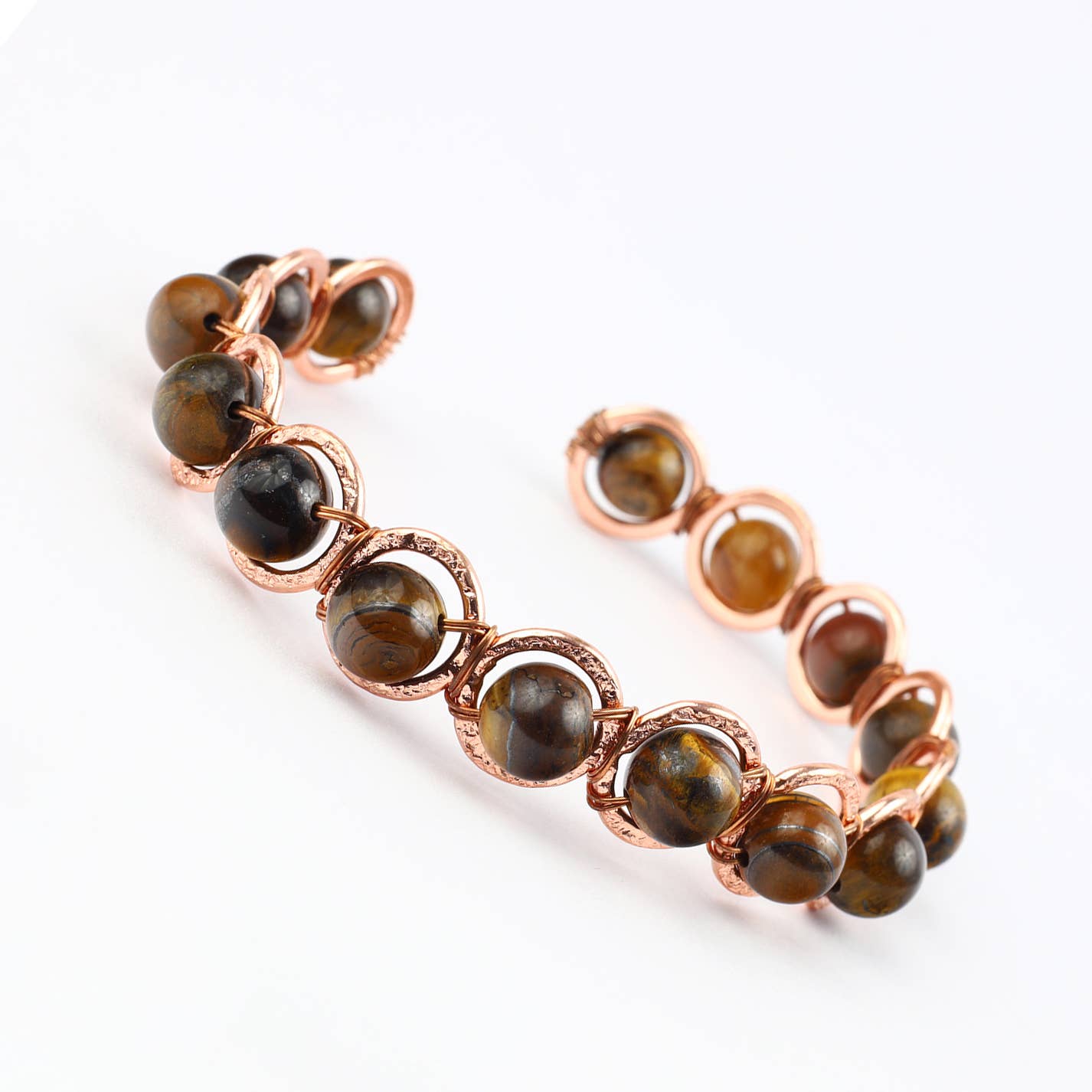 Copper & Tiger Eye Crystal Bracelet