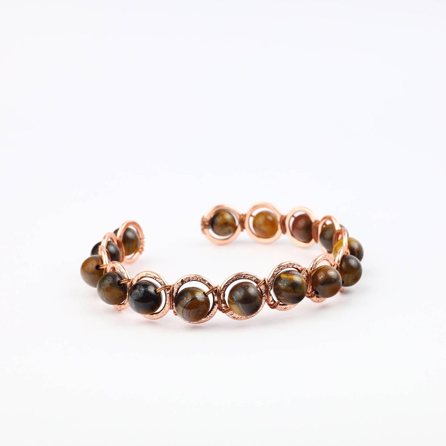 Copper & Tiger Eye Crystal Bracelet