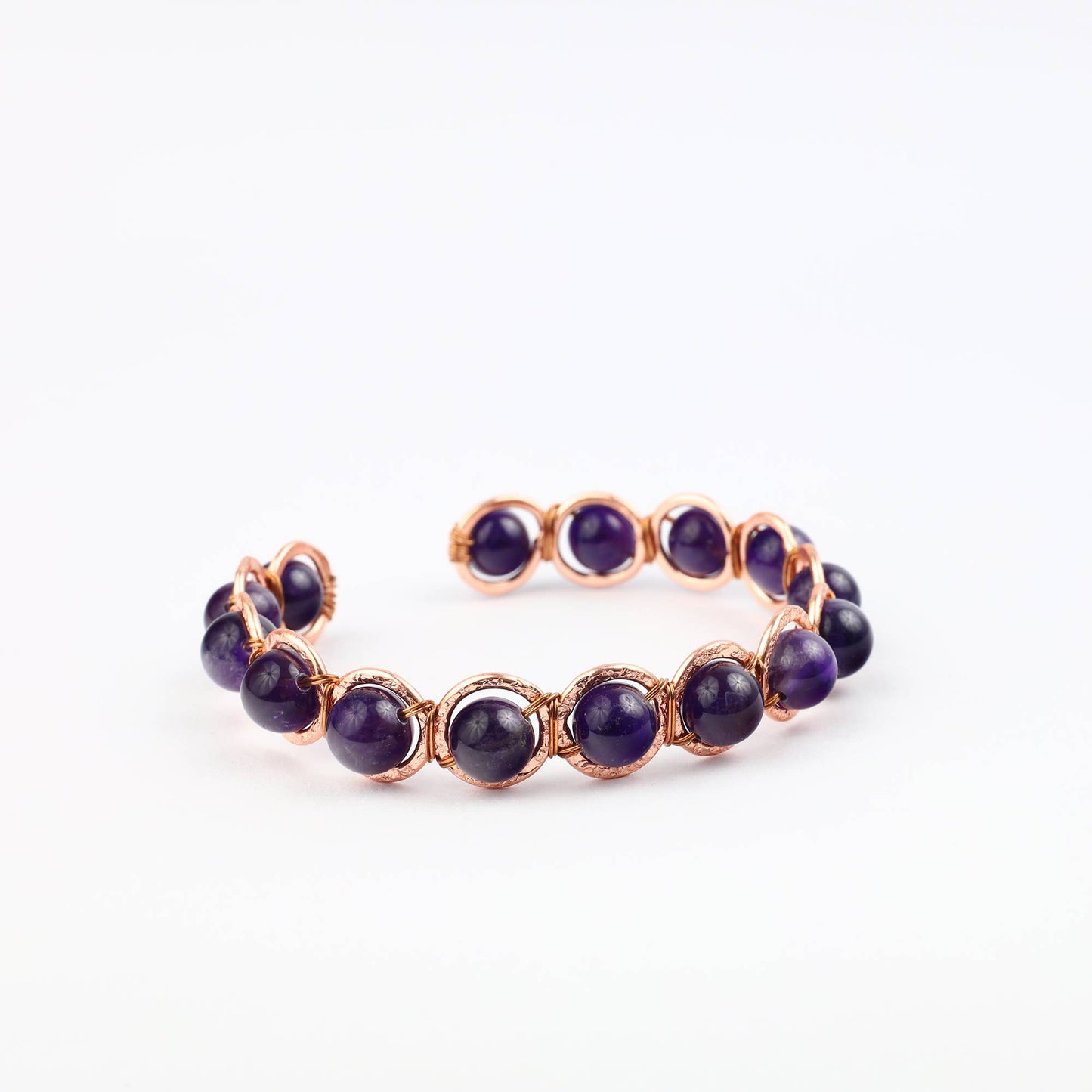 Copper & Amethyst Crystal Bracelet