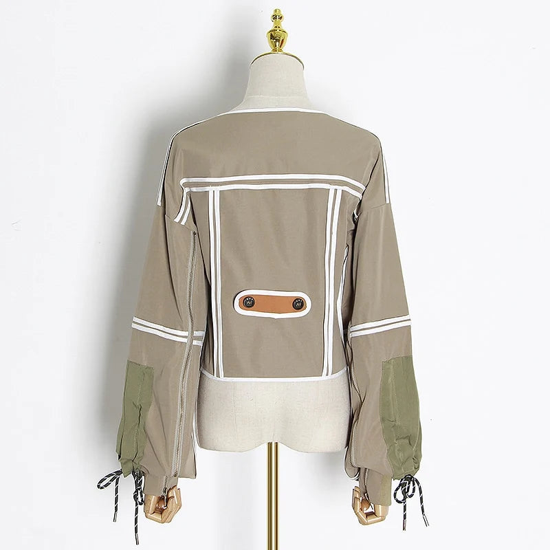 Women's Patchwork Corset Army Jacket