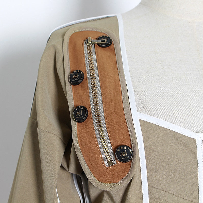 Women's Patchwork Corset Army Jacket