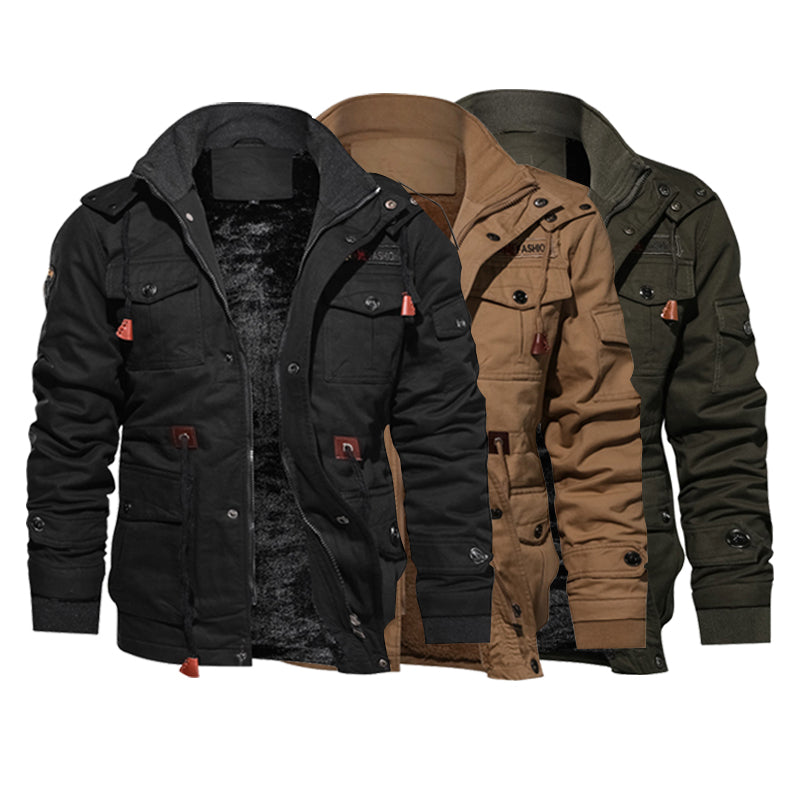 Men’s Winter Fleece-Lined Hooded Jacket