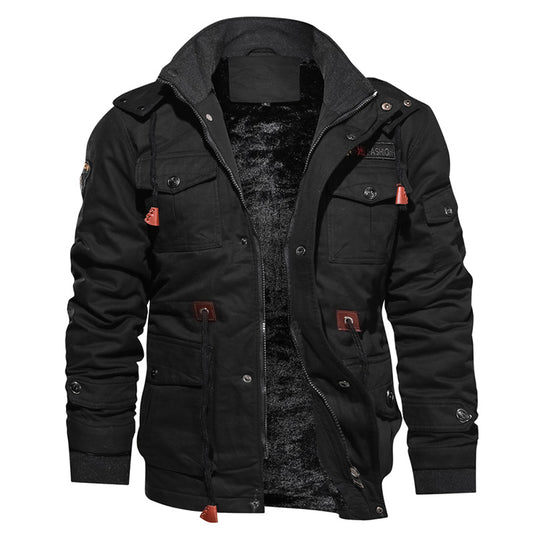 Men’s Winter Fleece-Lined Hooded Jacket