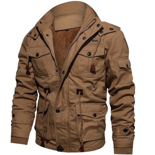 Men’s Winter Fleece-Lined Hooded Jacket