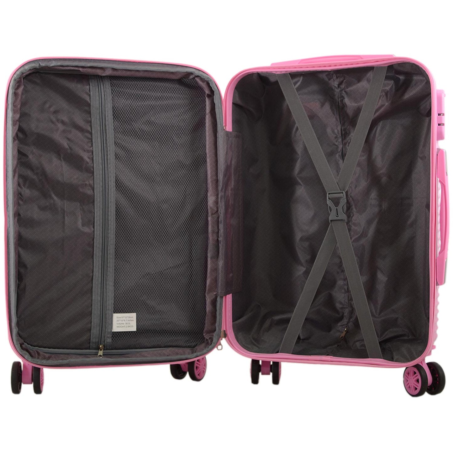 T-HC-20 PINK SET OF 4 TROLLEY SUITCASES