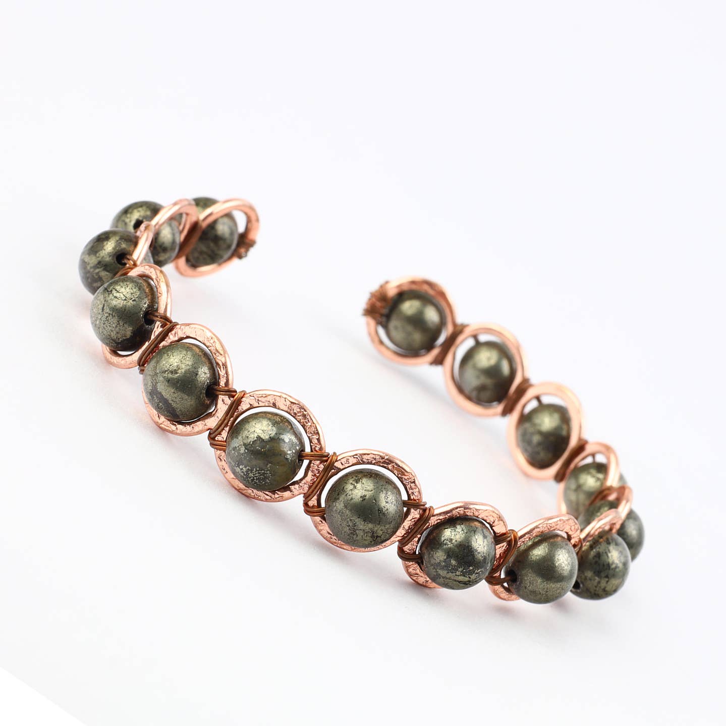 Copper & Pyrite Crystal Bracelet