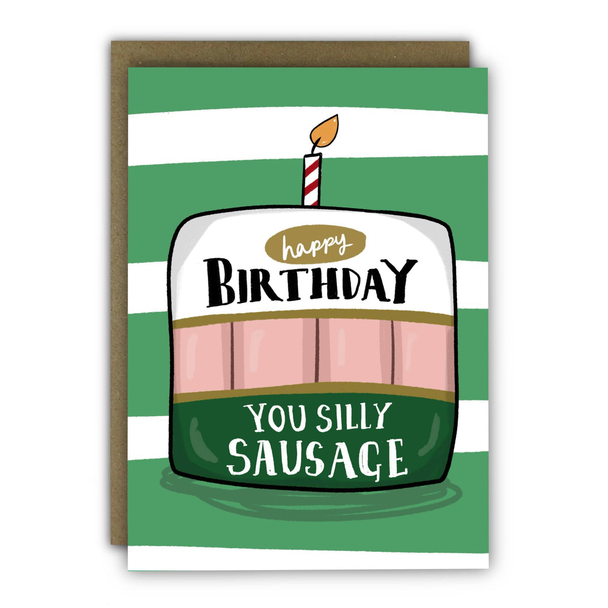 Funny Birthday Card “Silly Sausage” Greeting Card for Him