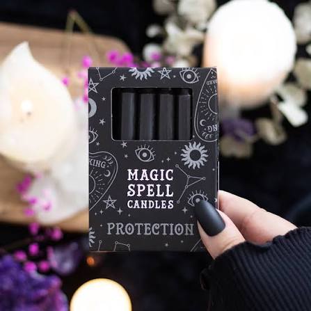 Gothic Magic Spell Candle Packs in Display