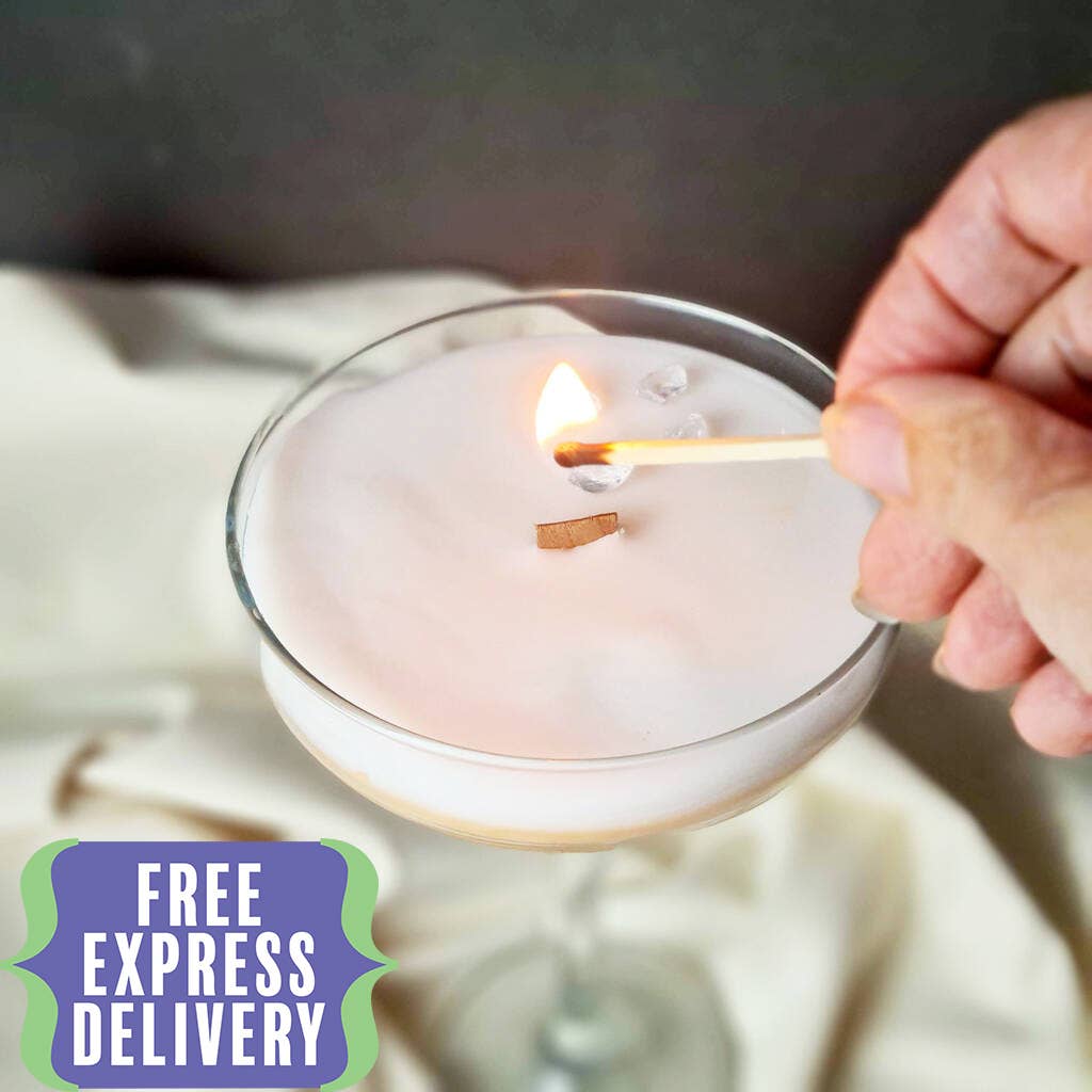 Vegan Handmade Pornstar Martini Scented Cocktail Candle