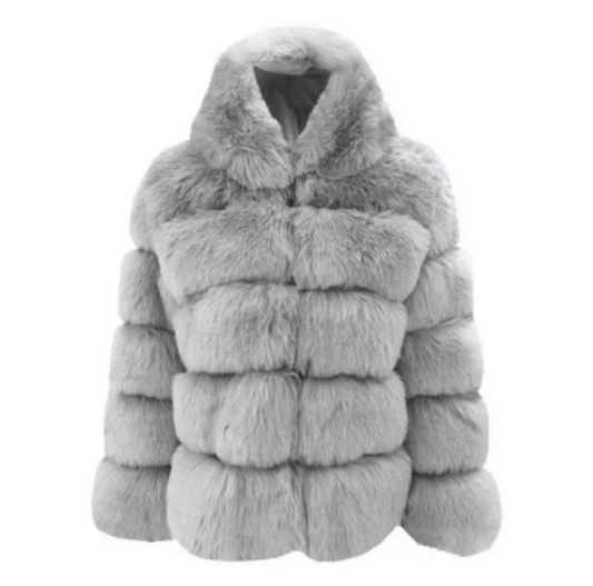 Women's Thick Faux Fur Hooded Coat