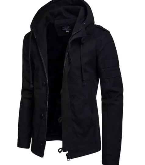 Men's Cotton Canvas Hooded Jacket