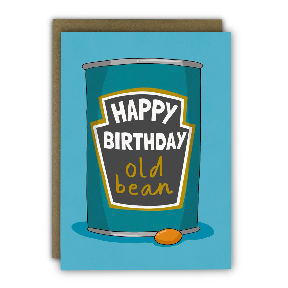 Funny Birthday Card “Old Bean” Baked Bean Design