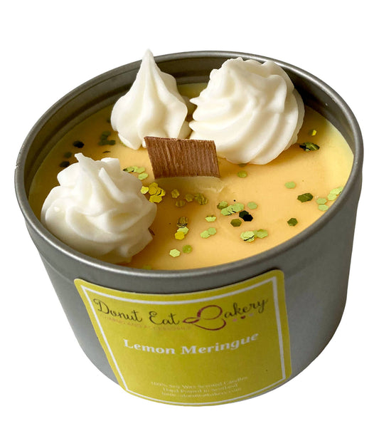 Lemon Meringue Scented Wood Wick Tin Candle