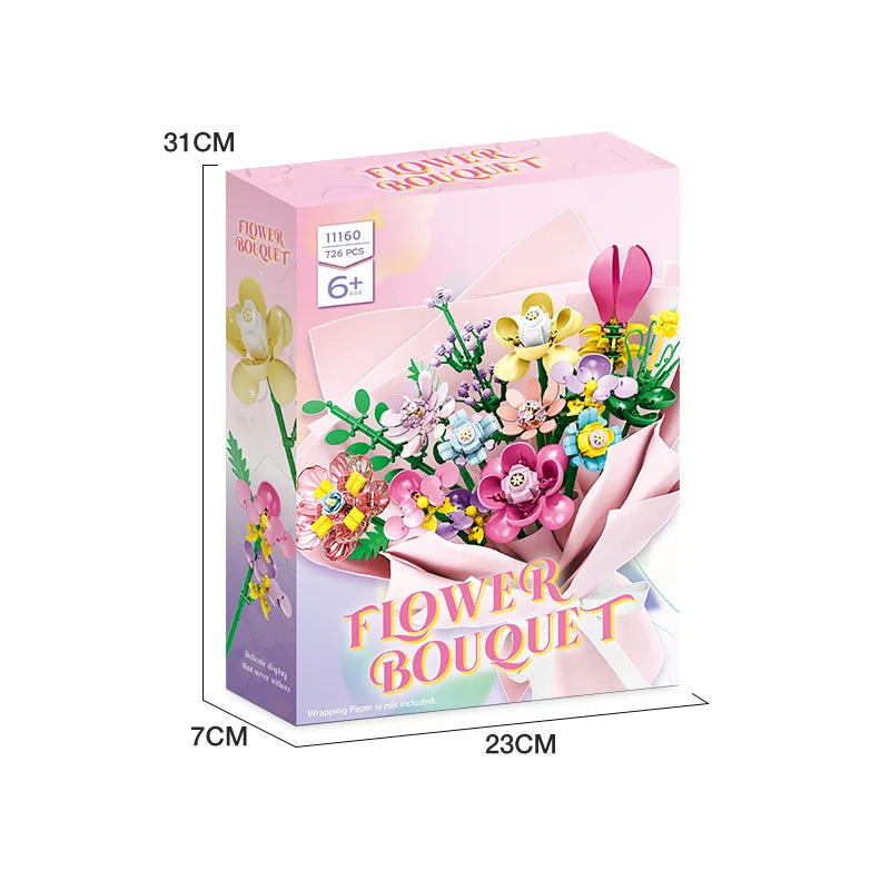 Woma Factory 13 Flower Bouquet Building Blocks Set