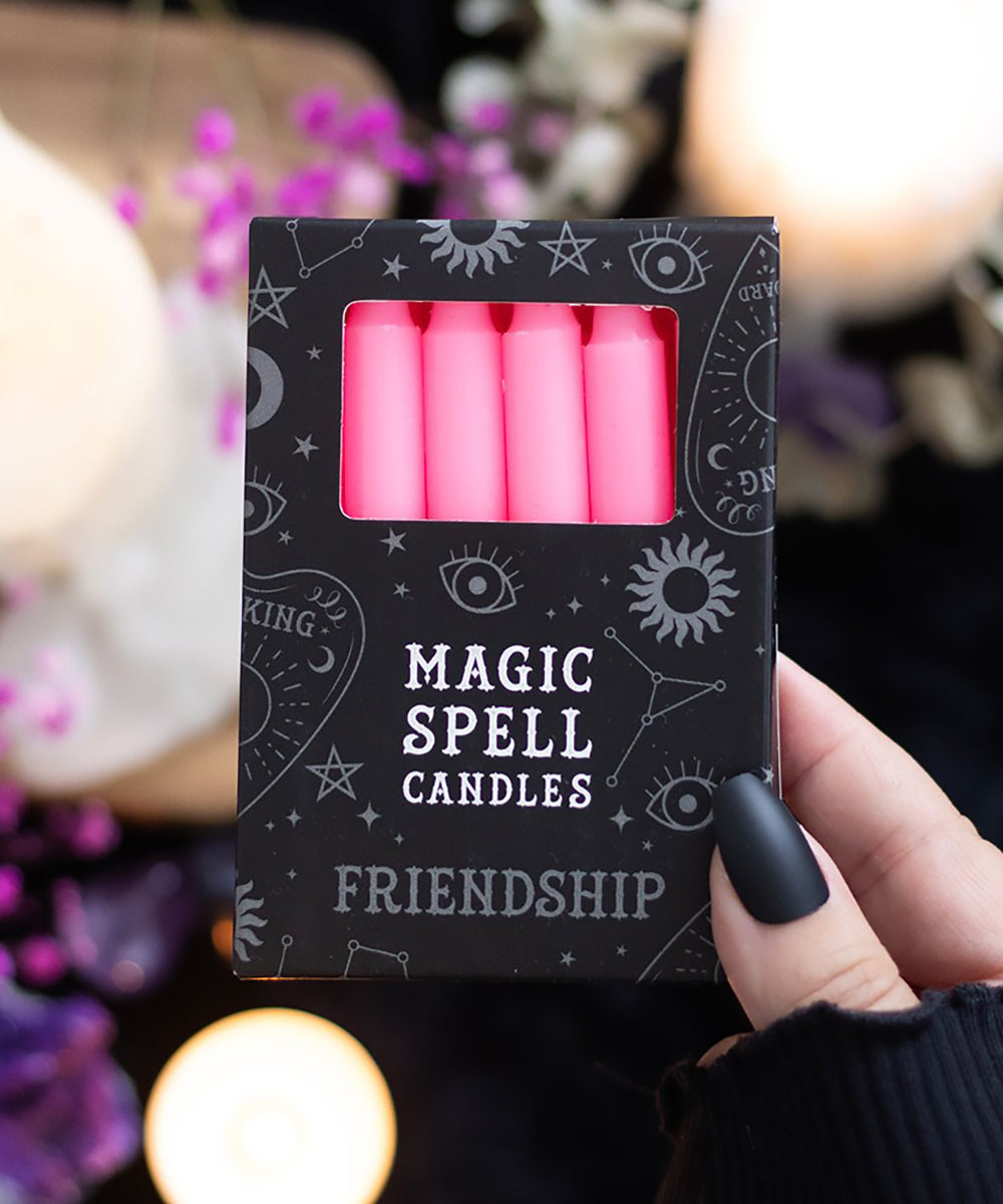 Gothic Magic Spell Candle Packs in Display